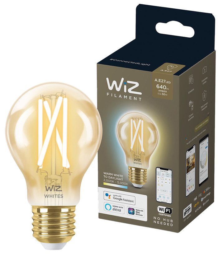 WiZ Smart Filamentlampe Standard Gold - Warmes bis kaltweißes Licht - E27 null