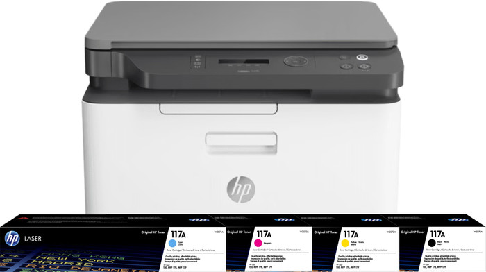 HP Color Laser MFP 178nw + 1 Toner-Ersatzset Main Image