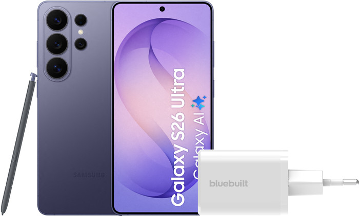 Samsung Galaxy S26 Ultra 1TB Dunkelblau 5G + BlueBuilt Ladegerät 65 Watt Weiß Main Image