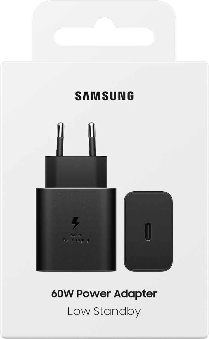 Samsung 60W GaN USB-C-Ladegerät Schwarz verpackung