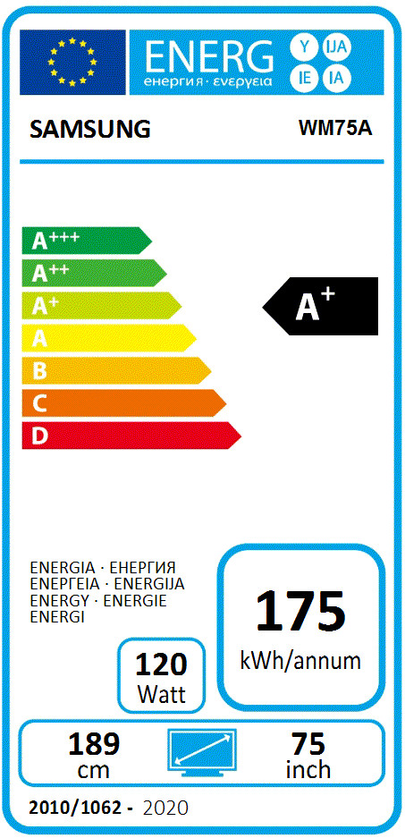 Samsung Flip Pro WM85B energielabel