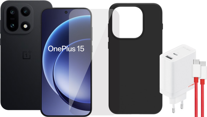 OnePlus 15 256GB Schwarz 5G + Komplettes Zubehörset Main Image