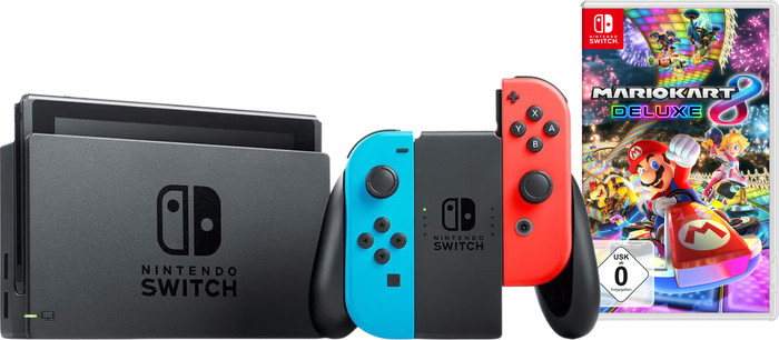 Nintendo Switch Red/Blue + Mario Kart 8 Deluxe Main Image