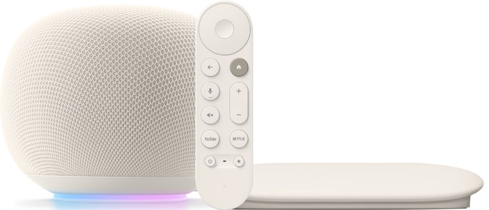 Google Home Lautsprecher Creme + Google TV Streamer 4K Main Image