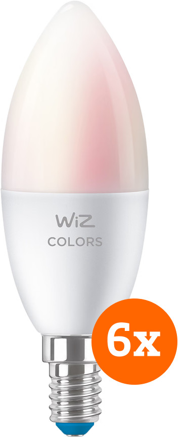 WiZ Smart Candle Light 6-pack - Colored and White Light - E14 Main Image