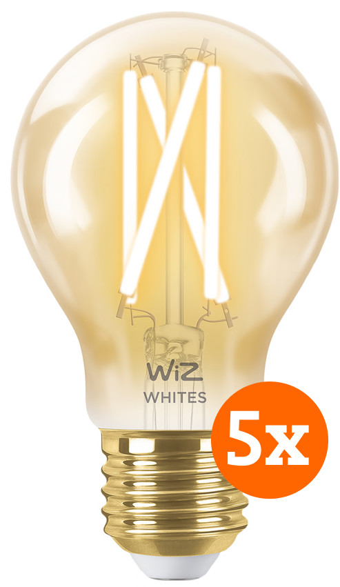 WiZ Smart Filament Light Standard Gold 5-pack - Warm to Cool White Light - E27 Main Image