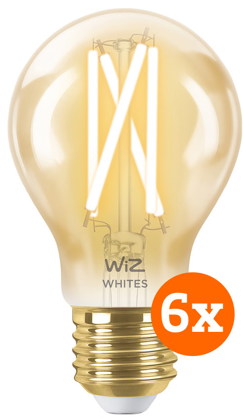 WiZ Smart Filament Light Standard Gold 6-pack - Warm to Cool White Light - E27 Main Image