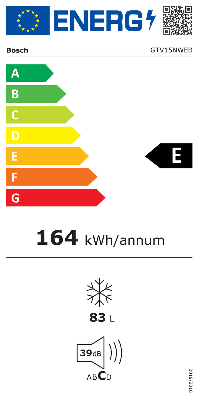 Bosch GTV15NWEB energielabel