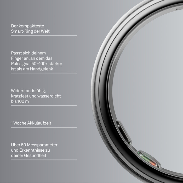 Oura Ring 5 Größe 11 Brushed Silver visueller lieferant