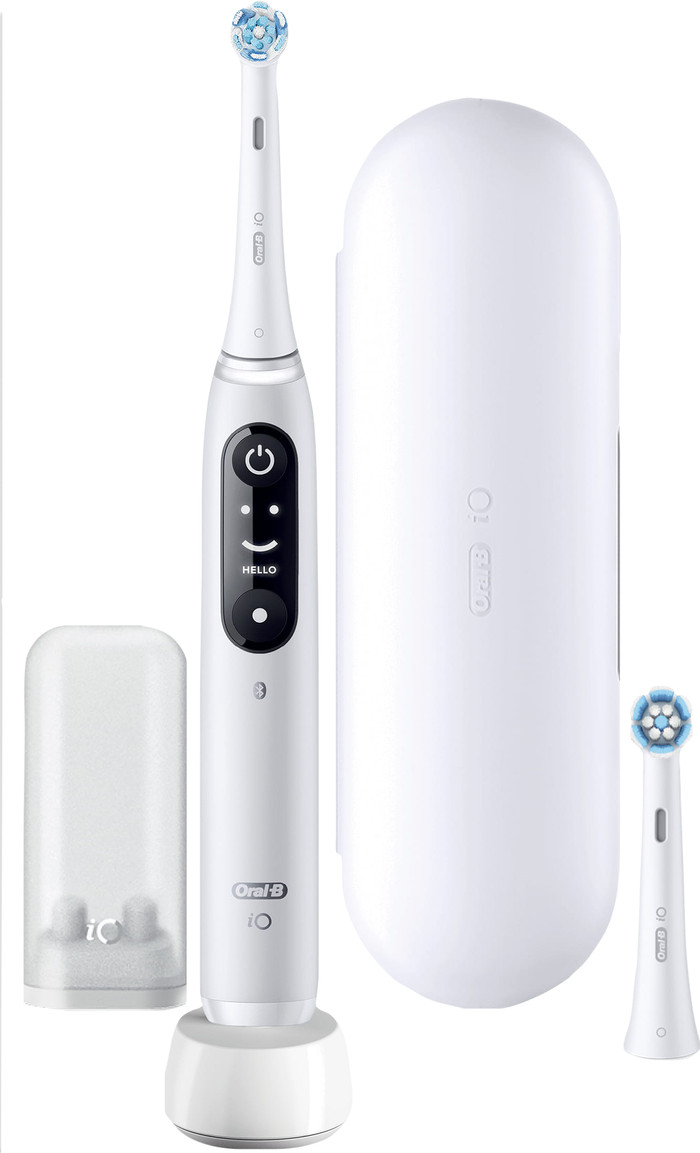 Oral-B iO Series 6N Weiß + zusätzliche iO Sanfte Reinigung Aufsteckbürste Main Image
