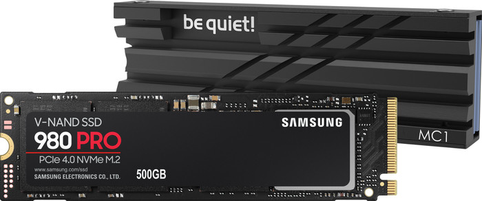 Samsung 980 Pro 500GB M.2 + Be quiet! MC1 M2 SSD cooler Main Image