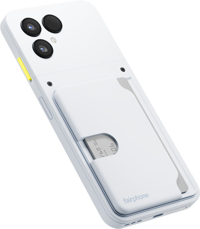 Fairphone Card Wallet for the Fairphone 6 White product in use