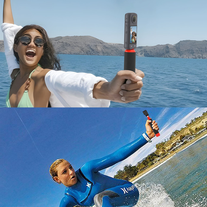 BlueBuilt Floating Handle for Action Cameras (DJI, Insta360 and GoPro) product in use