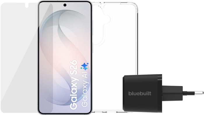 Samsung Galaxy S26 256GB White 5G + Complete Accessory Pack Main Image