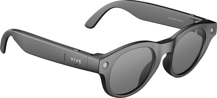 HTC VIVE Eagle AI Glasses Sunglasses Round Black left side