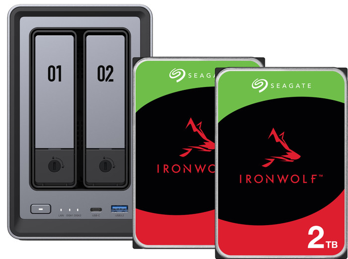 UGREEN NASync DXP2800 + Seagate IronWolf 2TB Duo Pack Main Image