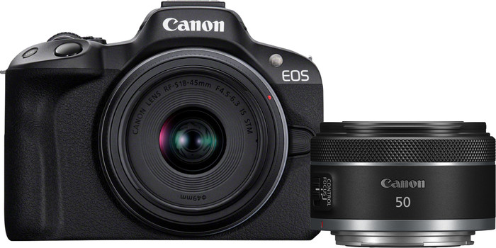 Canon EOS R50 + RF-S 18-45mm f/4.5-6.3 IS STM + RF 50mm f/1.8 STM Main Image