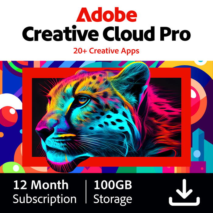 Adobe Creative Cloud Pro 1 Jahr + 100 GB Cloud-Speicher - Digital Main Image