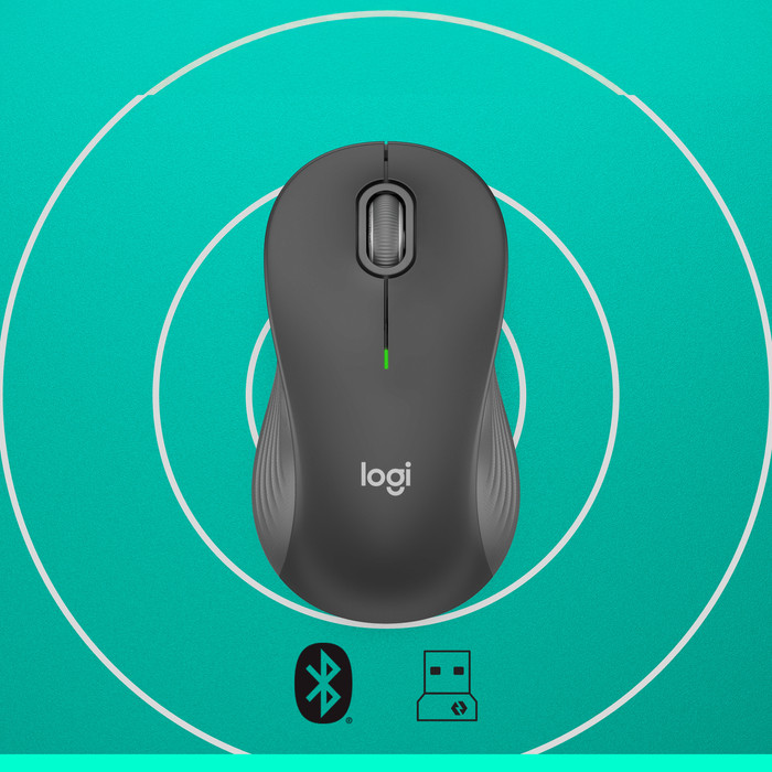 Logitech Signature M550 L Kabellose Maus Schwarz vorne