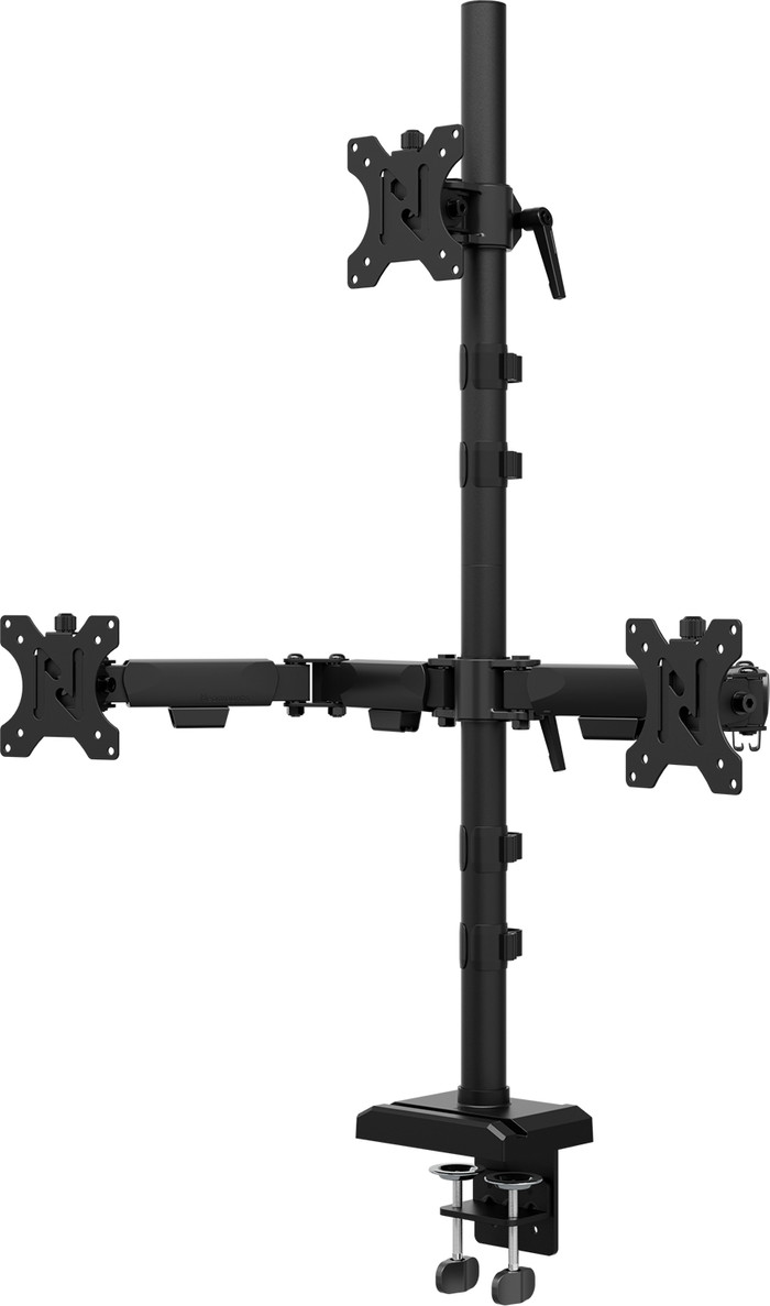 Neomounts NERO DS60-600BL2-1 Monitorhalterung Schwarz vorne