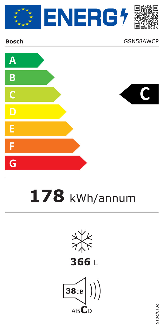 Bosch GSN58AWCP energy label