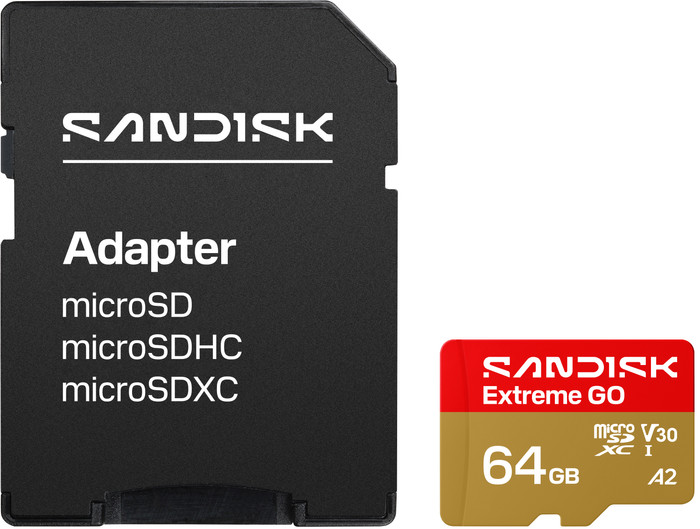 SANDISK Extreme GO microSDXC 64GB 170 MB/s vorne