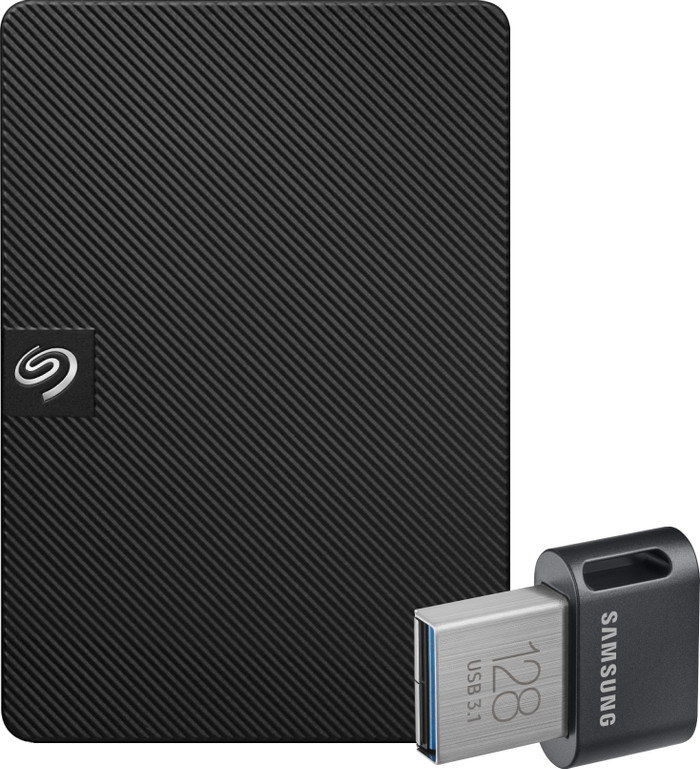 Seagate Expansion Portable 1 TB + Samsung Fit Plus USB 128 GB Main Image