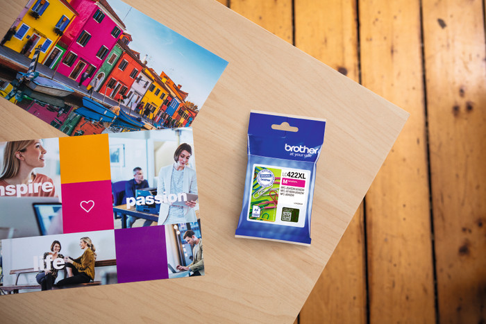 Brother LC-422XL Patrone Magenta produkt in gebrauch