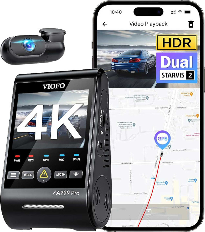 Viofo A229 Pro 2CH 4K WLAN GPS visueller lieferant