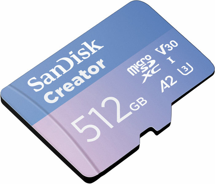 SANDISK microSDXC Creator 512GB 130 MB/s linke seite