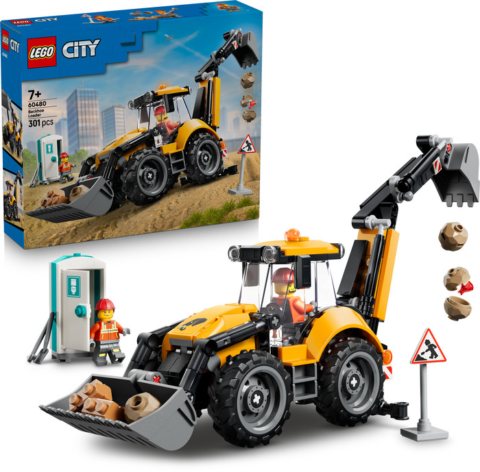 LEGO City Gelber Baggerlader 60480 rechte seite