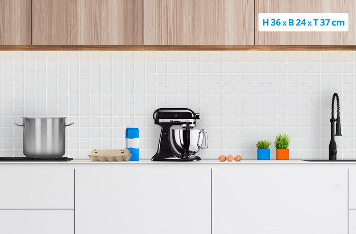 KitchenAid Artisan Mixer 5KSM125 Onyx Schwarz + Eiszubereiter visuelles Coolblue 1