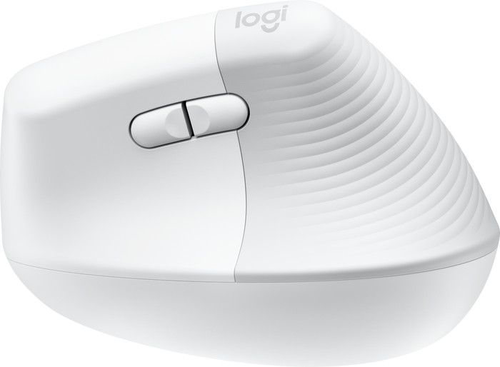 Logitech Lift für Mac Vertikale Ergonomische Maus Weiß linke seite