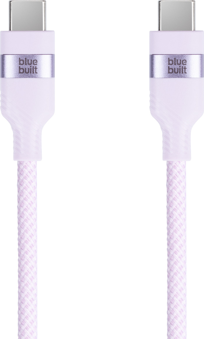 BlueBuilt USB-C-auf-USB-C-Kabel 1,5 m Nylon Lila Main Image