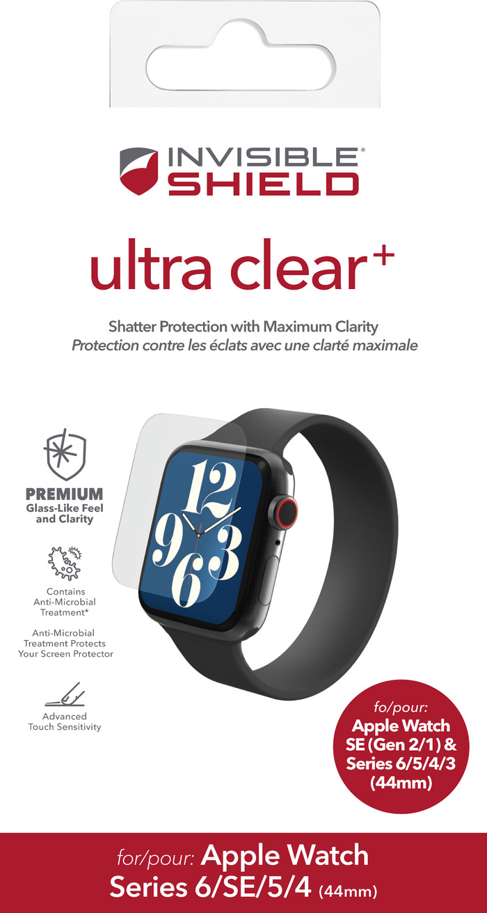 InvisibleShield Ultra Clear Apple Watch 44mm Plastic packaging