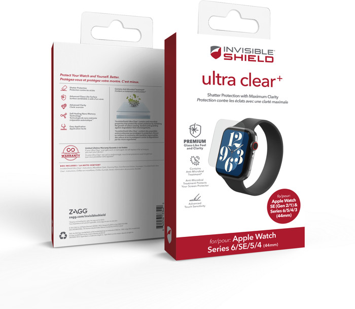 InvisibleShield Ultra Clear Apple Watch 44mm Plastic packaging