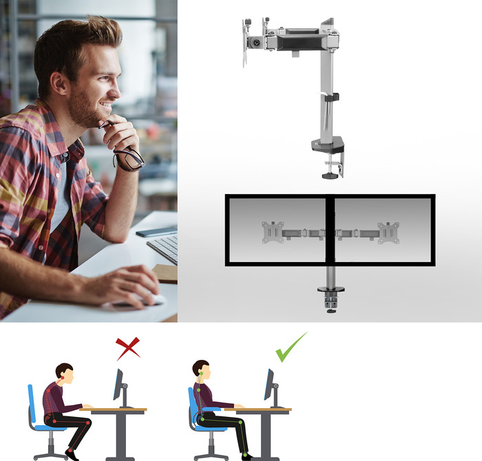 ACT AC8336 Monitor Arm 2 Screens null