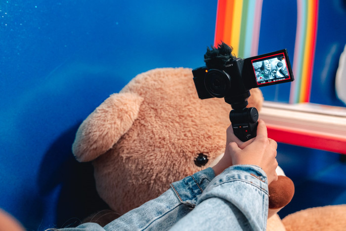 Sony ZV-1F product in use