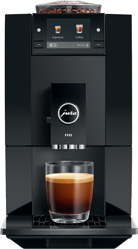 JURA A8 Piano Black (EA) vorne