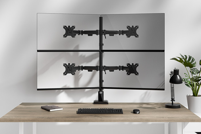 Neomounts NERO DS60-600BL2-2 Monitorhalterung Schwarz visueller lieferant