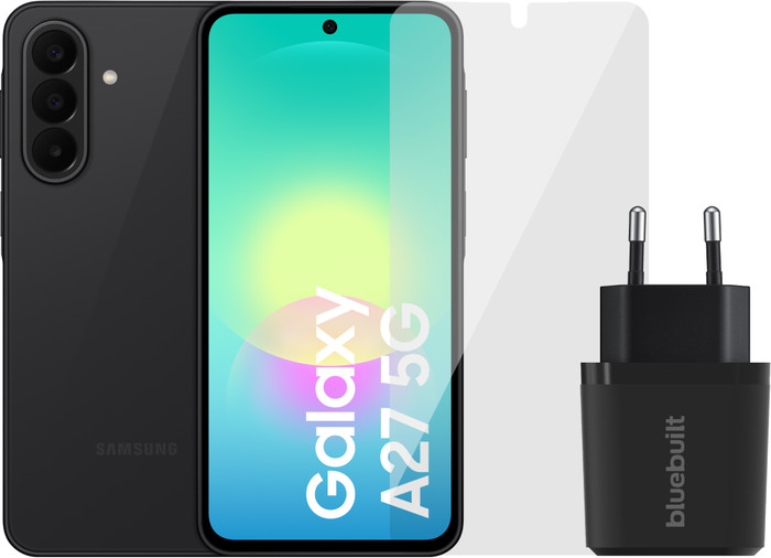 Samsung Galaxy A27 128GB Schwarz 5G + Basis-Zubehörset Main Image