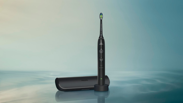 Philips Sonicare 4100 Series HX4044/52 Schwarz produkt in gebrauch