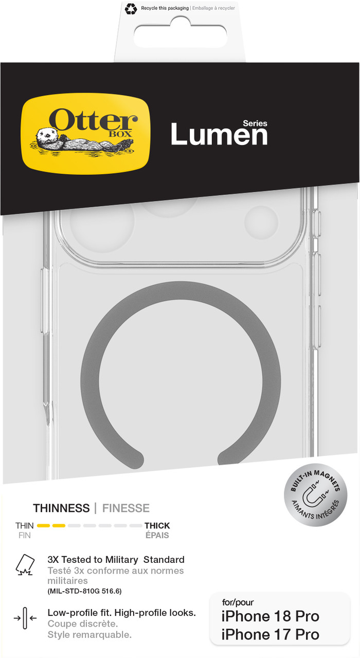 Otterbox Lumen iPhone 18 Pro / 17 Pro Backcover Transparent verpackung