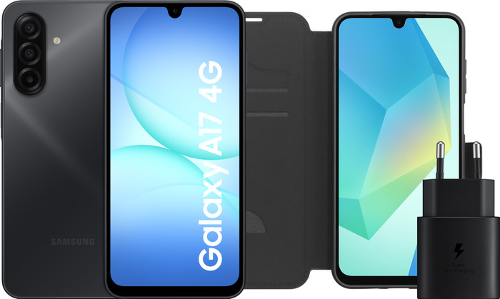 Samsung Galaxy A17 128GB Black 4G + Accessory Pack Main Image