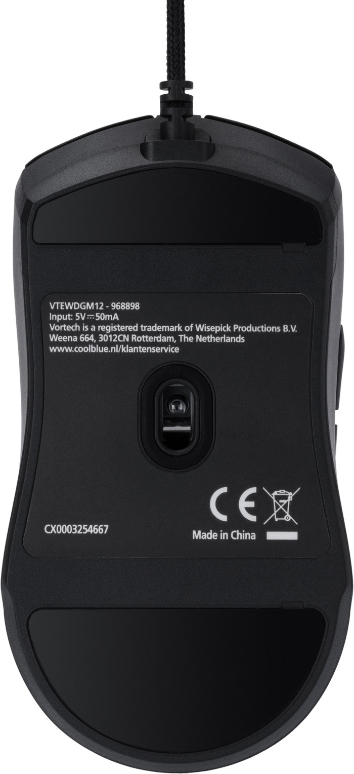 Vortech Essential Kabelgebundene Gaming-Maus Schwarz unten