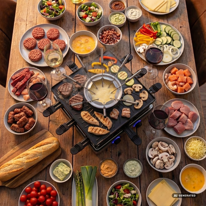 Princess Raclette and Fondue product in use