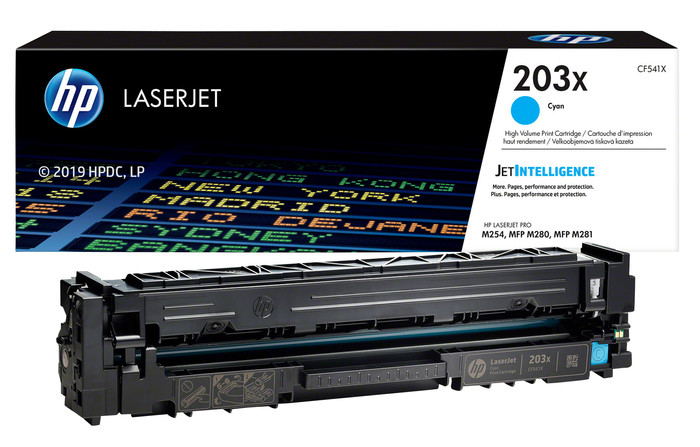 HP 203X LaserJet Toner Cartridge Cyan (High Capacity) packaging