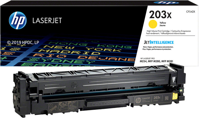 HP-203X-LaserJet-Toner Gelb (hohe Kapazität) verpackung