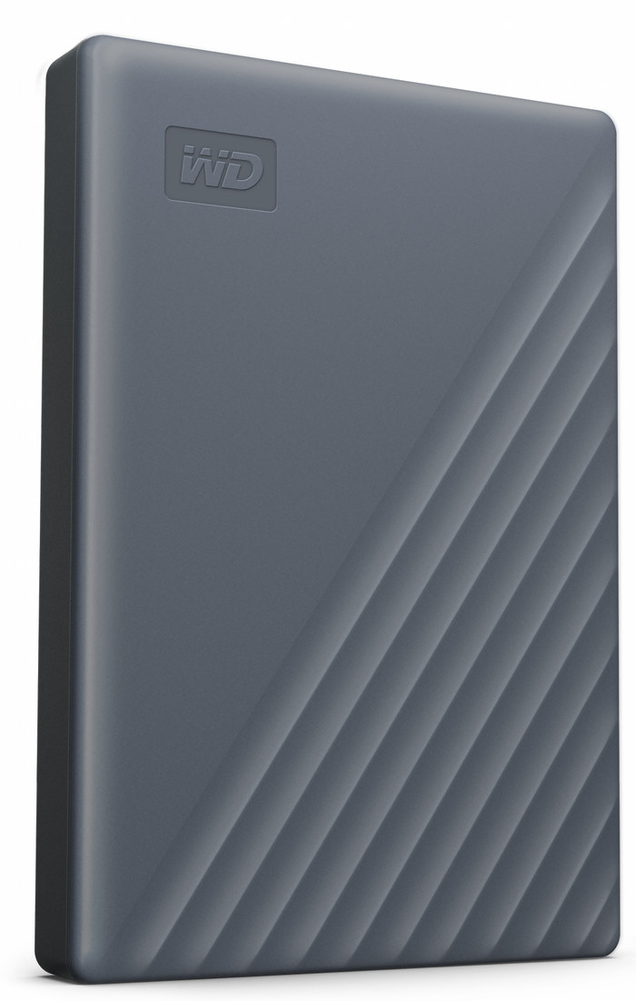 WD My Passport for Mac Type C 2TB Blue left side