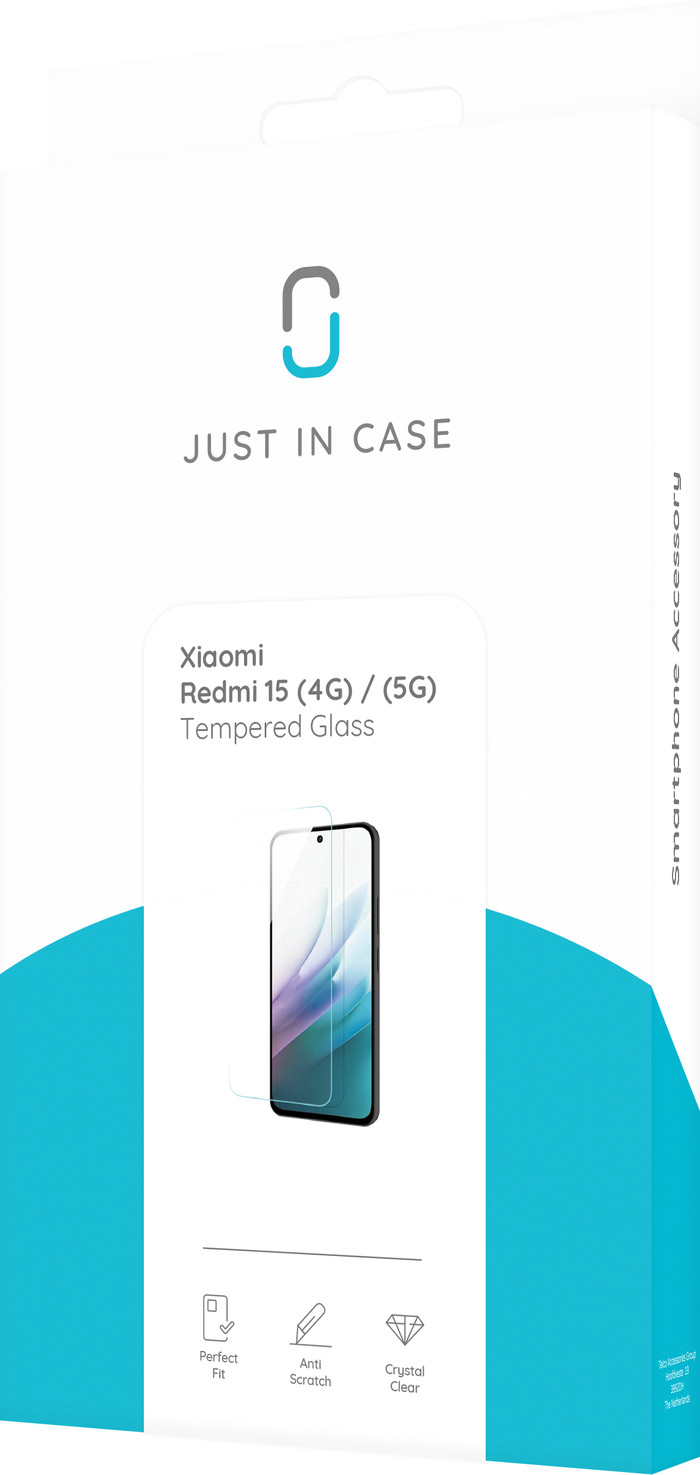 Just In Case Tempered Glass Xiaomi Redmi 15 Displayschutz verpackung